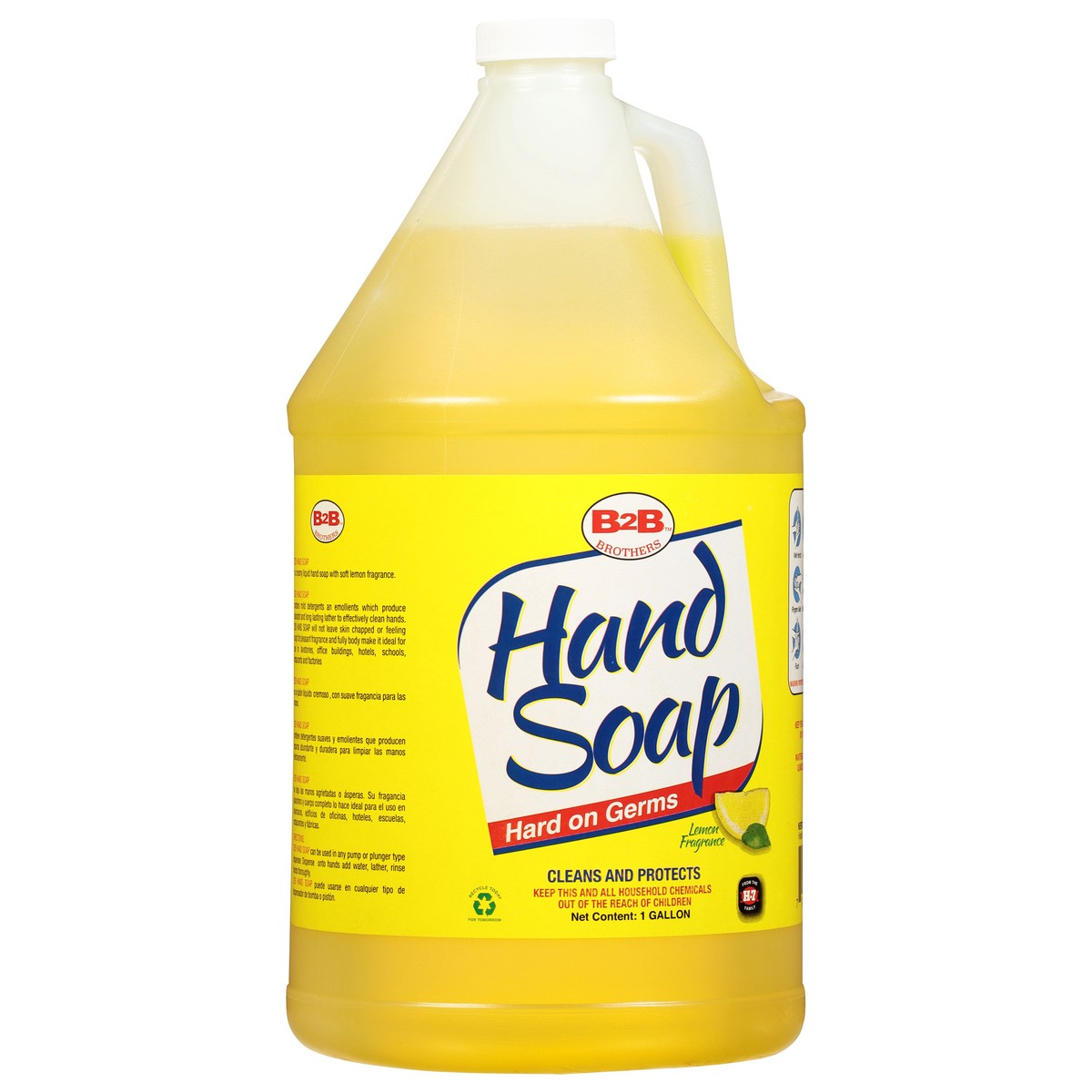 slide 5 of 9, B2B Brothers Hard On Germs Lemon Fragrance Hand Soap 1 gal, 1 gal