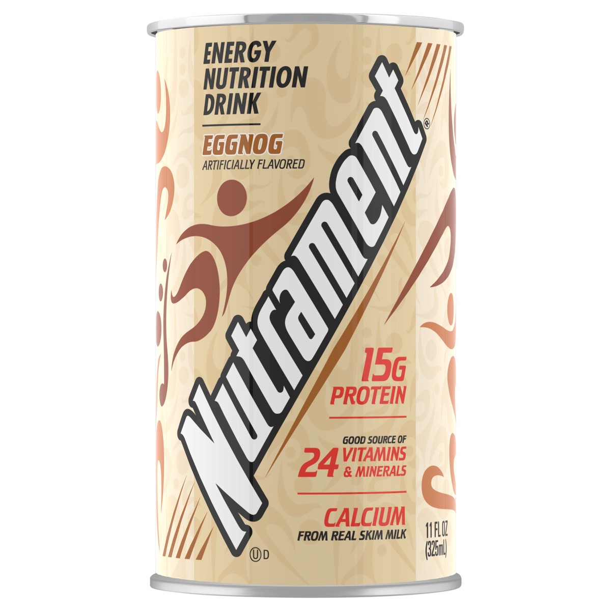 slide 1 of 8, Nutrament Eggnog Nutrition Drink, Energy Drink With Vitamins, Minerals And Protein, 11 Fl Oz Can, 11 fl oz