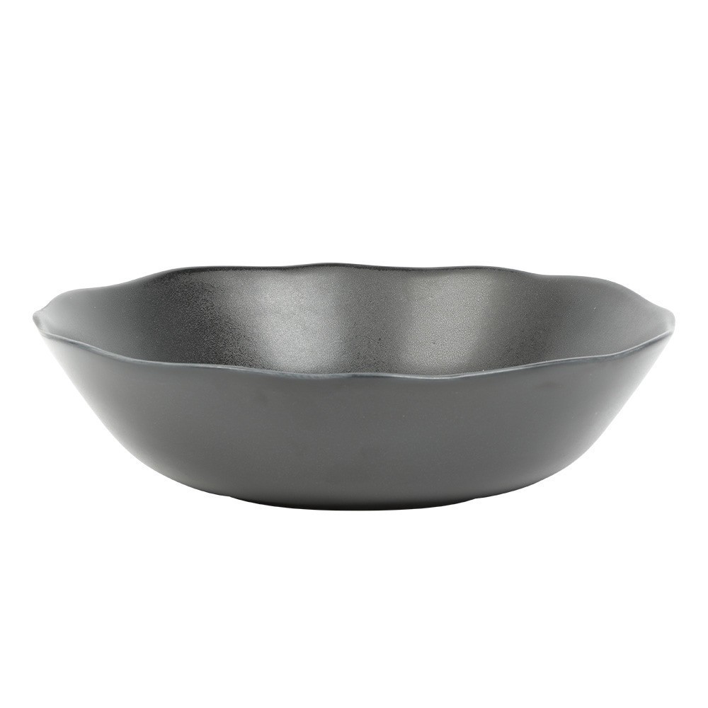 slide 1 of 1, Sur La Table Scalloped Serving Bowl - Black, 10.4 in