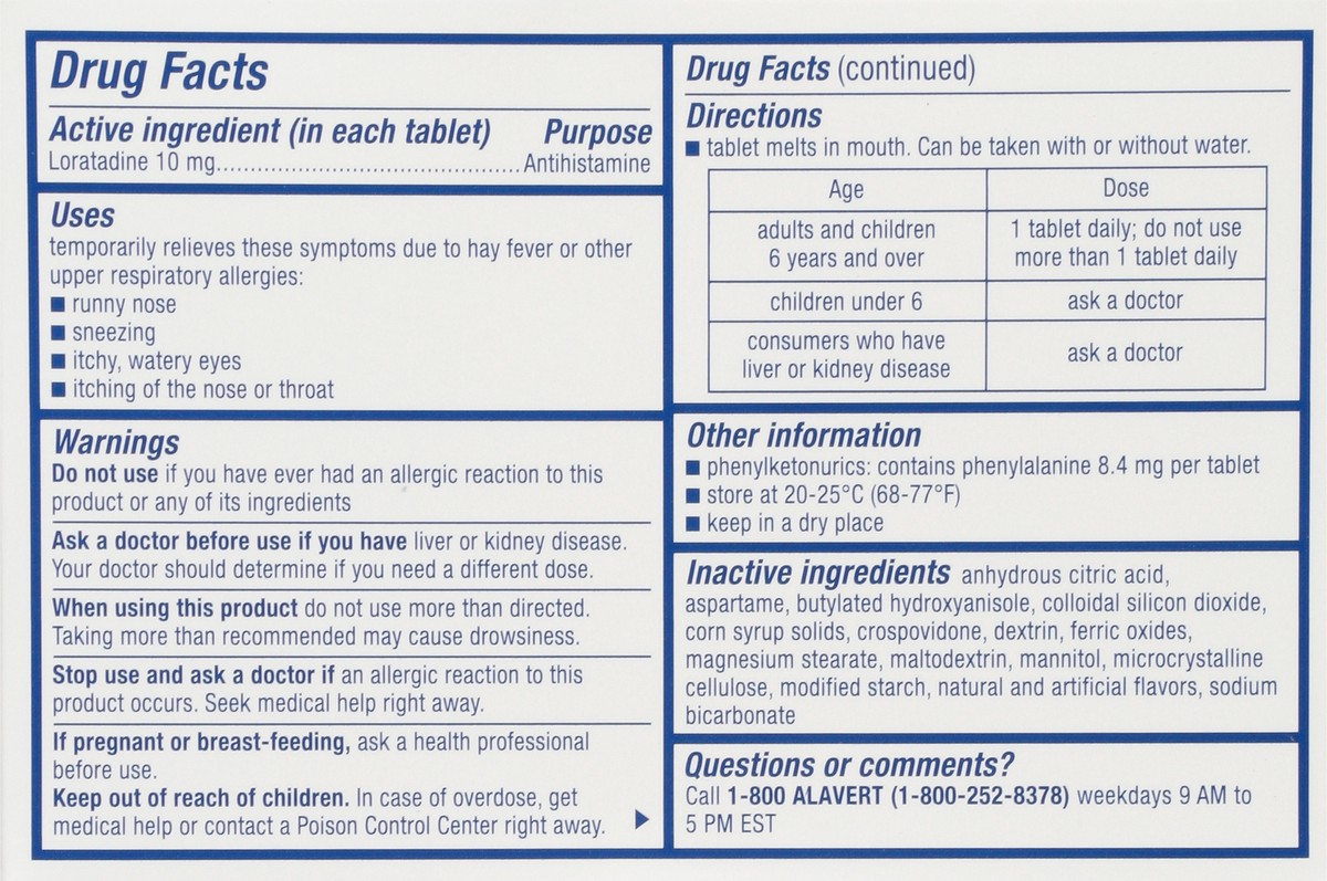 slide 6 of 9, Alavert Allergy Relief, 60 ct