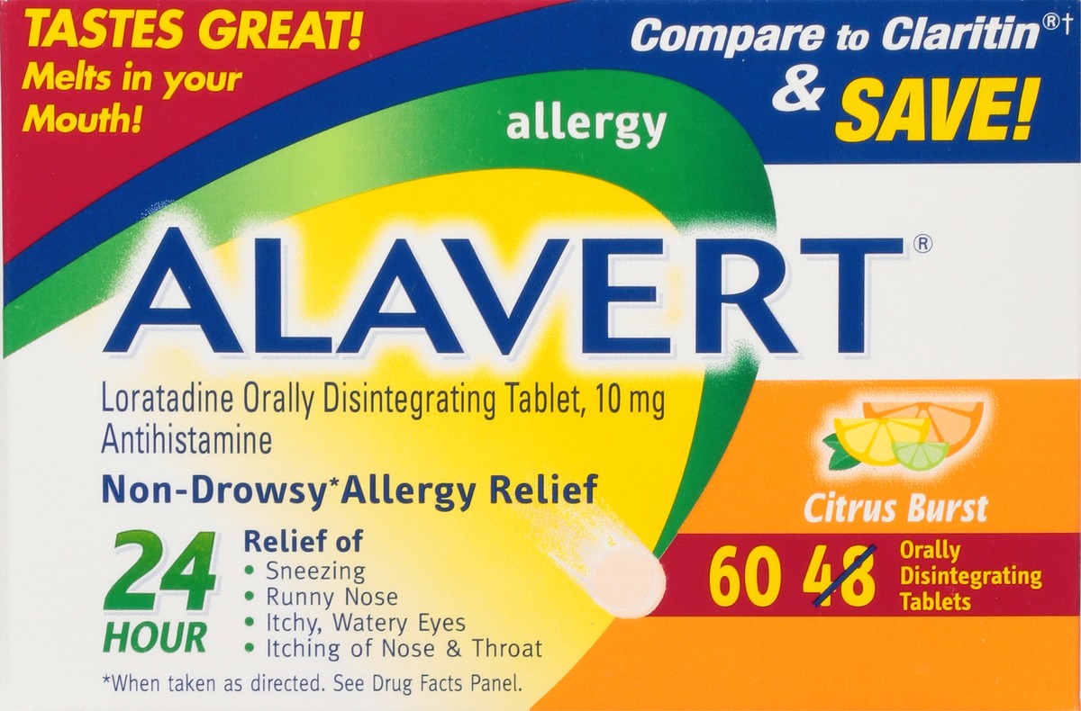 slide 7 of 9, Alavert Allergy Relief, 60 ct