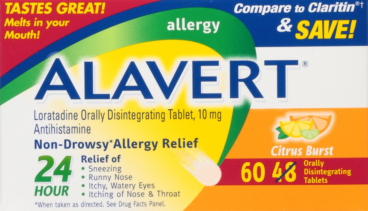 slide 9 of 9, Alavert Allergy Relief, 60 ct