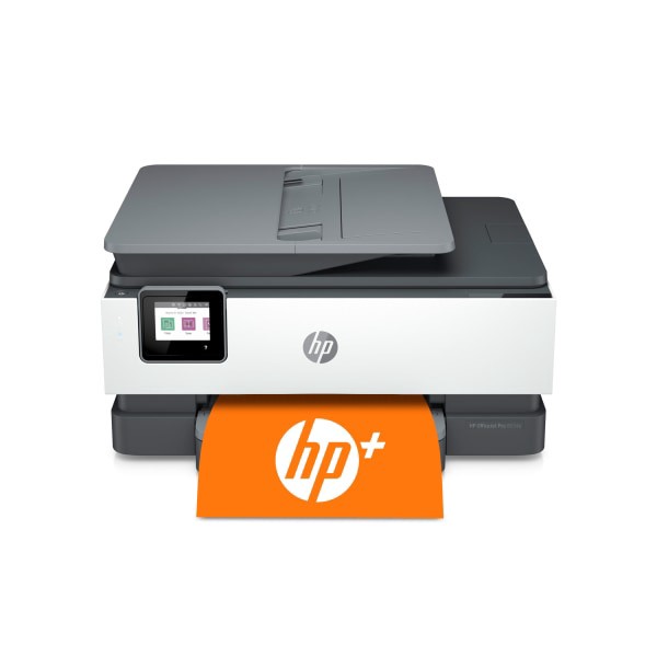 slide 1 of 10, HP Officejet Pro 8034e Wireless Color All-In-One Printer With 1 Full Year Instant Ink With + (1l0j0a), 1 ct