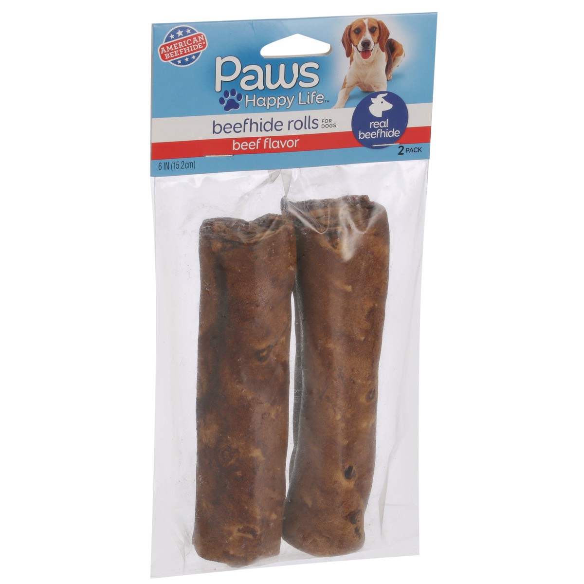 slide 4 of 8, Paws Happy Life Beef Rolls, 2 ct