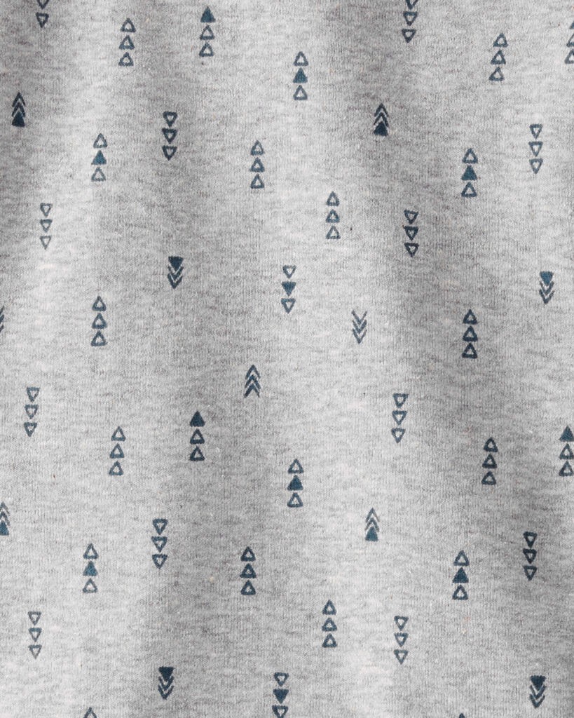 slide 5 of 5, Littleplanet Baby 3-Pack Organic Cotton Rib Bodysuits in Wildlife Print Sweet Cream, Heather Grey, Blue 9M, 1 ct