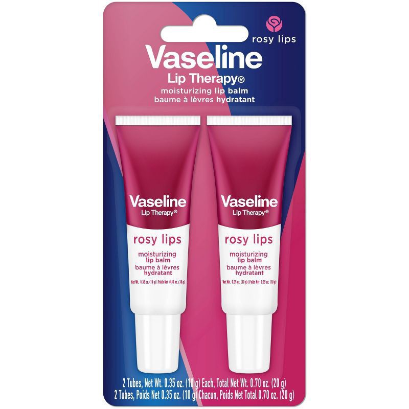 slide 1 of 2, Vaseline Lip Therapy - Rosy Tinted - Twin Pack, 1 ct