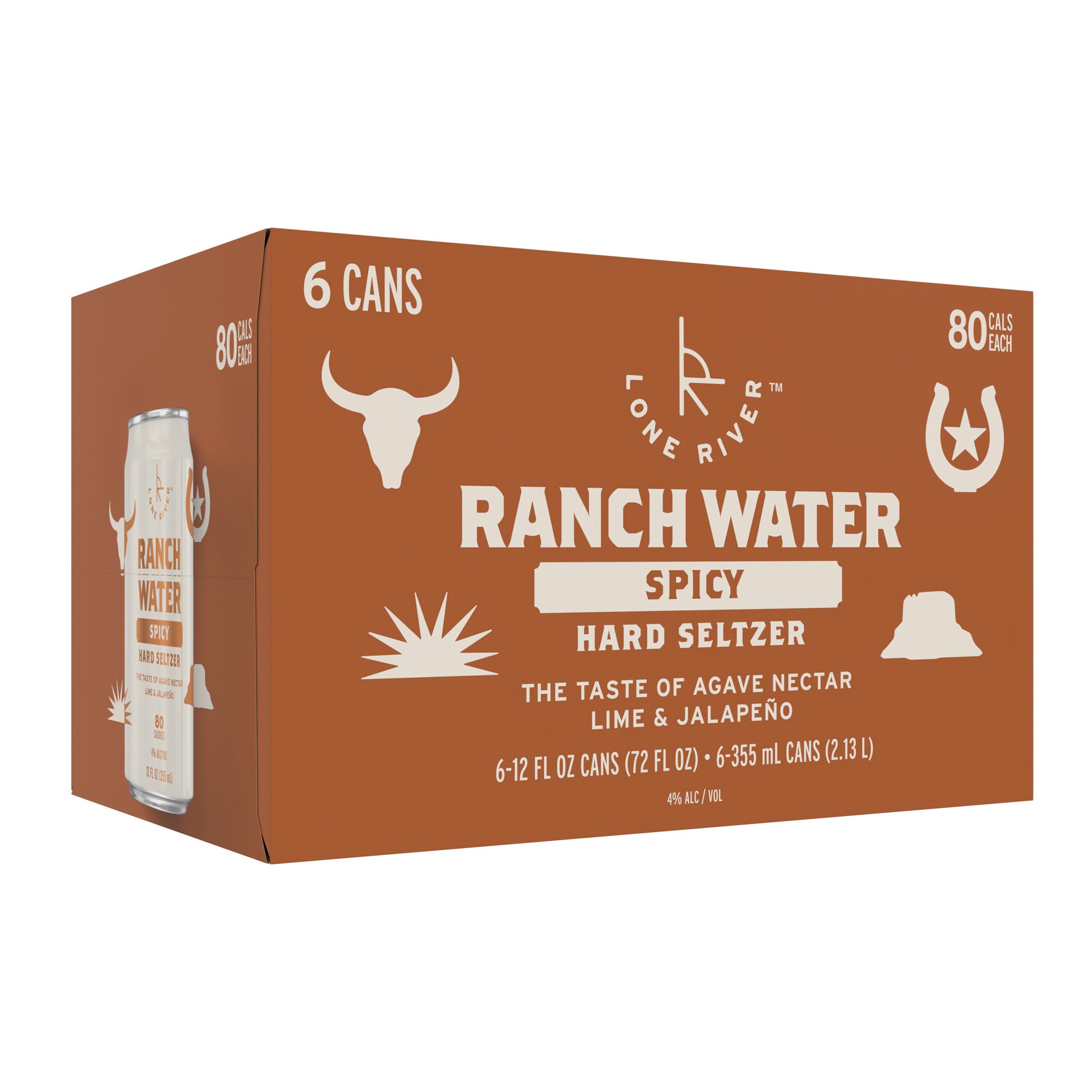 slide 2 of 9, Lone River Ranch Water Spicy Hard Seltzer, 12oz Cans, 6pk, 12 fl oz
