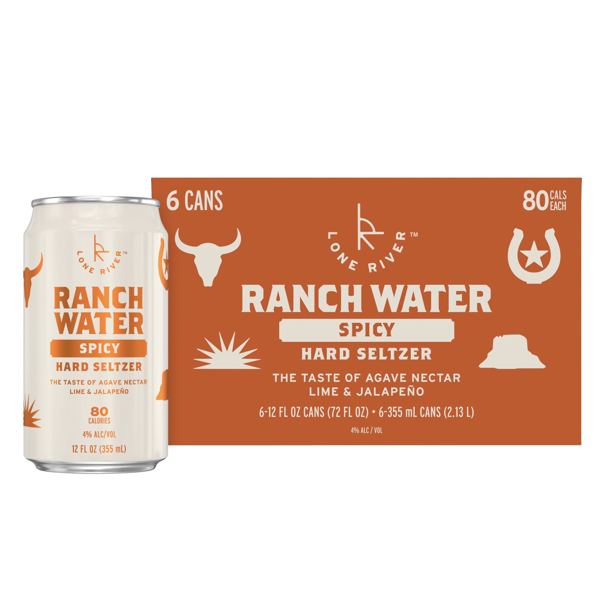 slide 3 of 9, Lone River Ranch Water Spicy Hard Seltzer, 12oz Cans, 6pk, 12 fl oz
