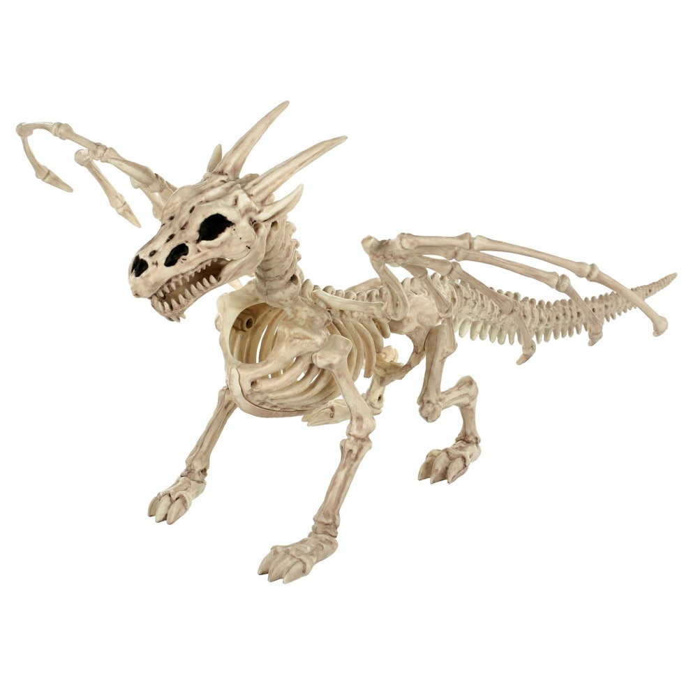 slide 1 of 1, Holiday Home Halloween Large Dragon Skeleton Decor, 9.625 in
