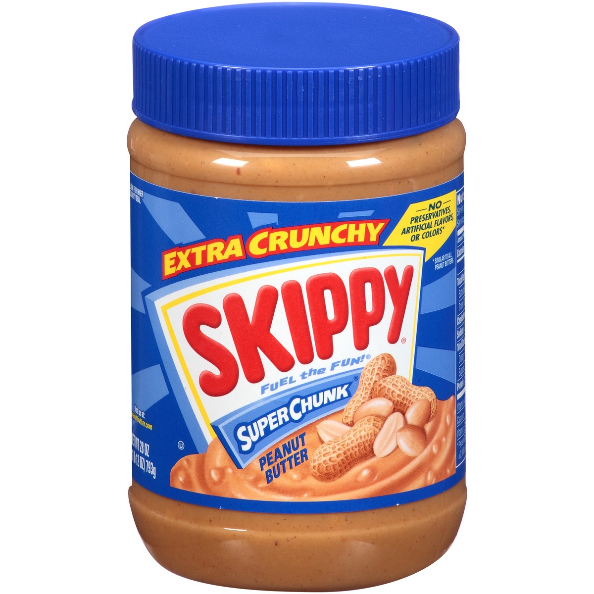 slide 1 of 7, Skippy Super Chunk Extra Crunchy Peanut Butter 28 oz. Jar, 