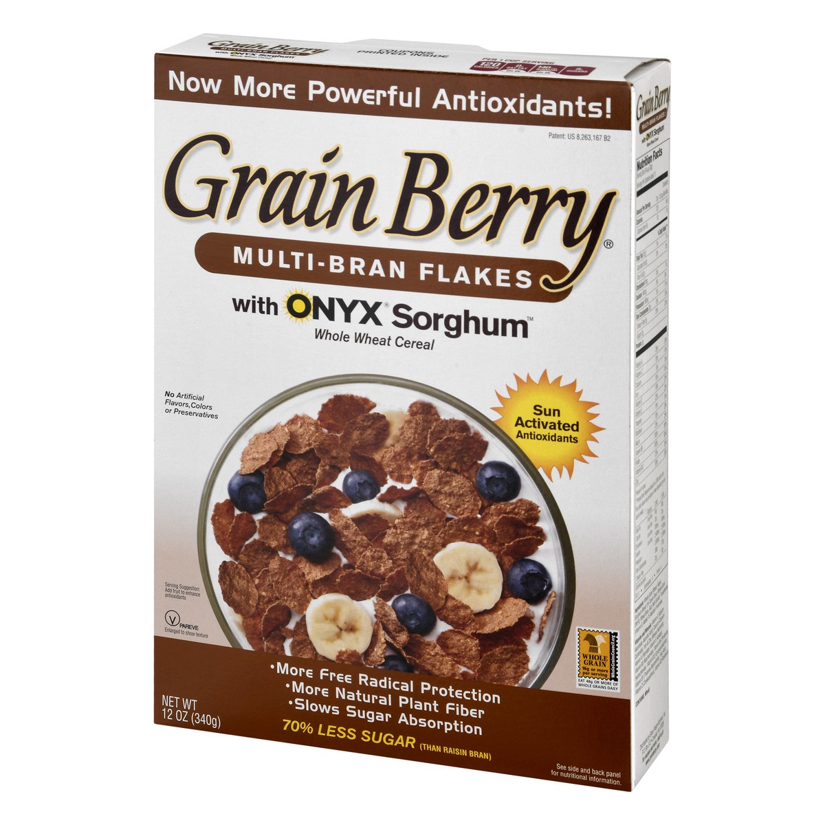 slide 3 of 9, Grain Berry Multi-Bran Flakes with Onyx Sorghum Cereal 12 oz, 12 oz