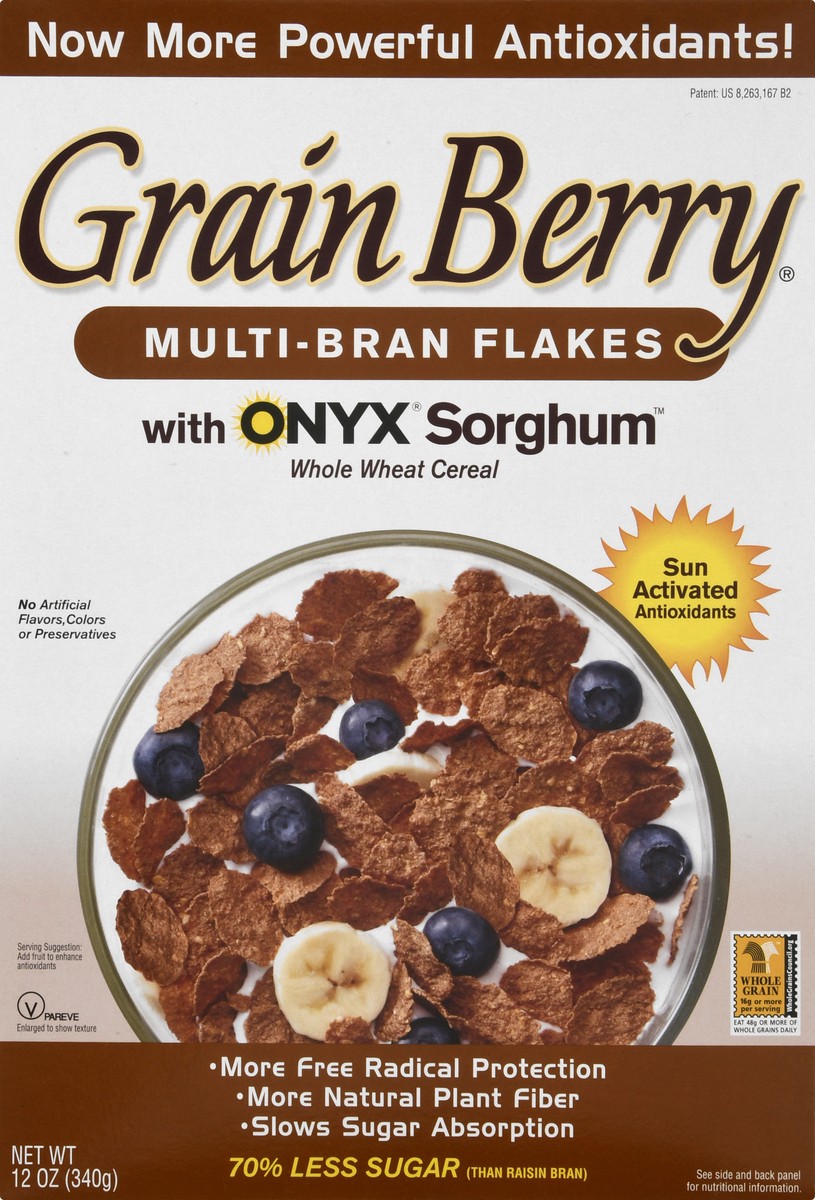 slide 8 of 9, Grain Berry Multi-Bran Flakes with Onyx Sorghum Cereal 12 oz, 12 oz