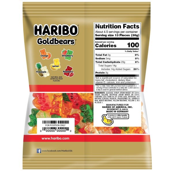 slide 2 of 4, Haribo Gold-Bears Original Gummi Candy, 5 oz