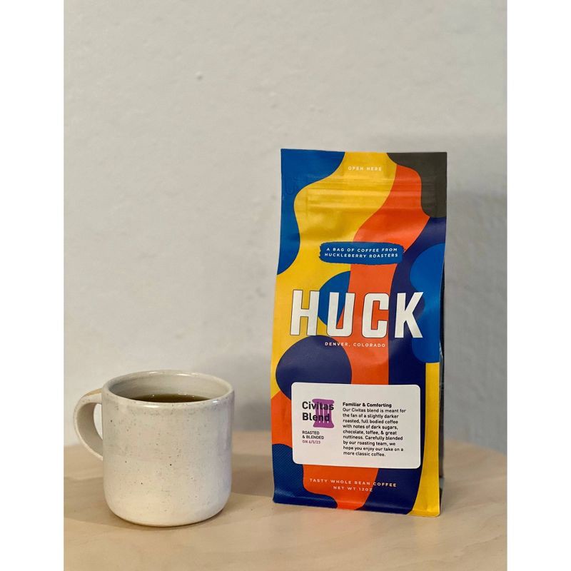 slide 4 of 7, Huckleberry Roasters Civitas Blend Medium Dark Roast Coffee- 12 oz, 12 oz