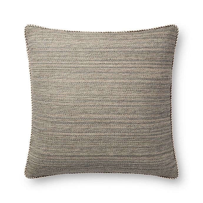 slide 1 of 1, Magnolia Home By Joanna Gaines Hunter Square Throw Pillow - Grey, 1 ct