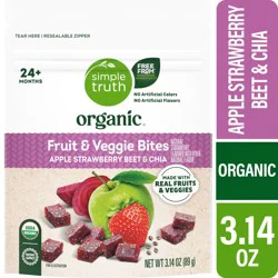 Simple Truth Organic Fruit & Veggie Bites Apple Strawberry Beet & Chia