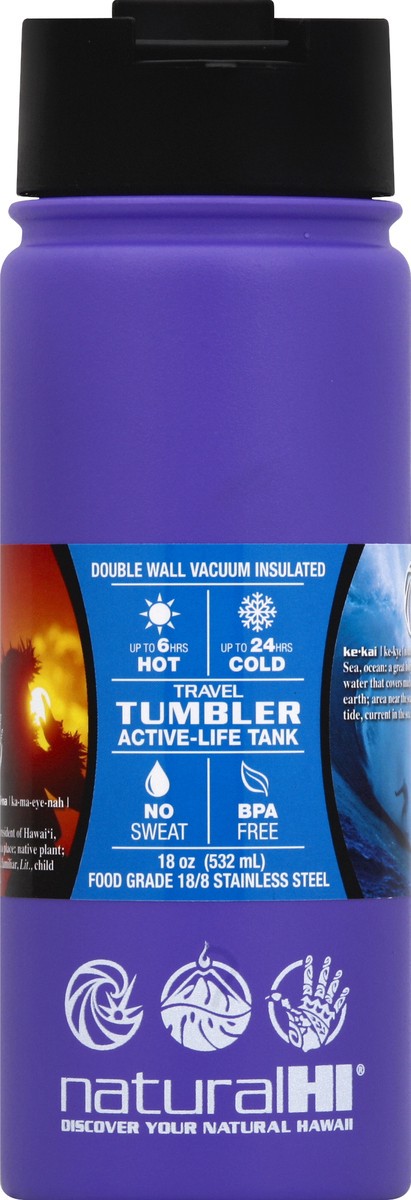 slide 2 of 2, NATURAL HI Flask S/S 18Oz Ube Purple - Ea, 18 oz