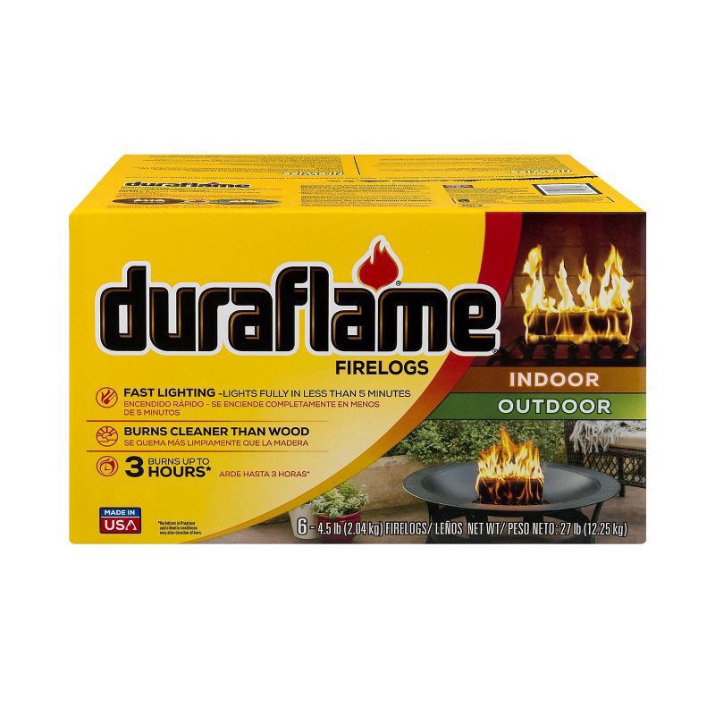 slide 3 of 7, Duraflame Indoor/outdoor Firelogs, 6 ct