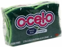 slide 1 of 1, ocelo O-Cel Heavy Duty Sponge Scrubber, 4 ct