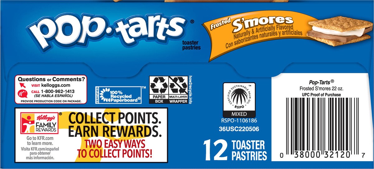 slide 7 of 10, Pop-Tarts Kellogg's Poptart Smores, 12 ct