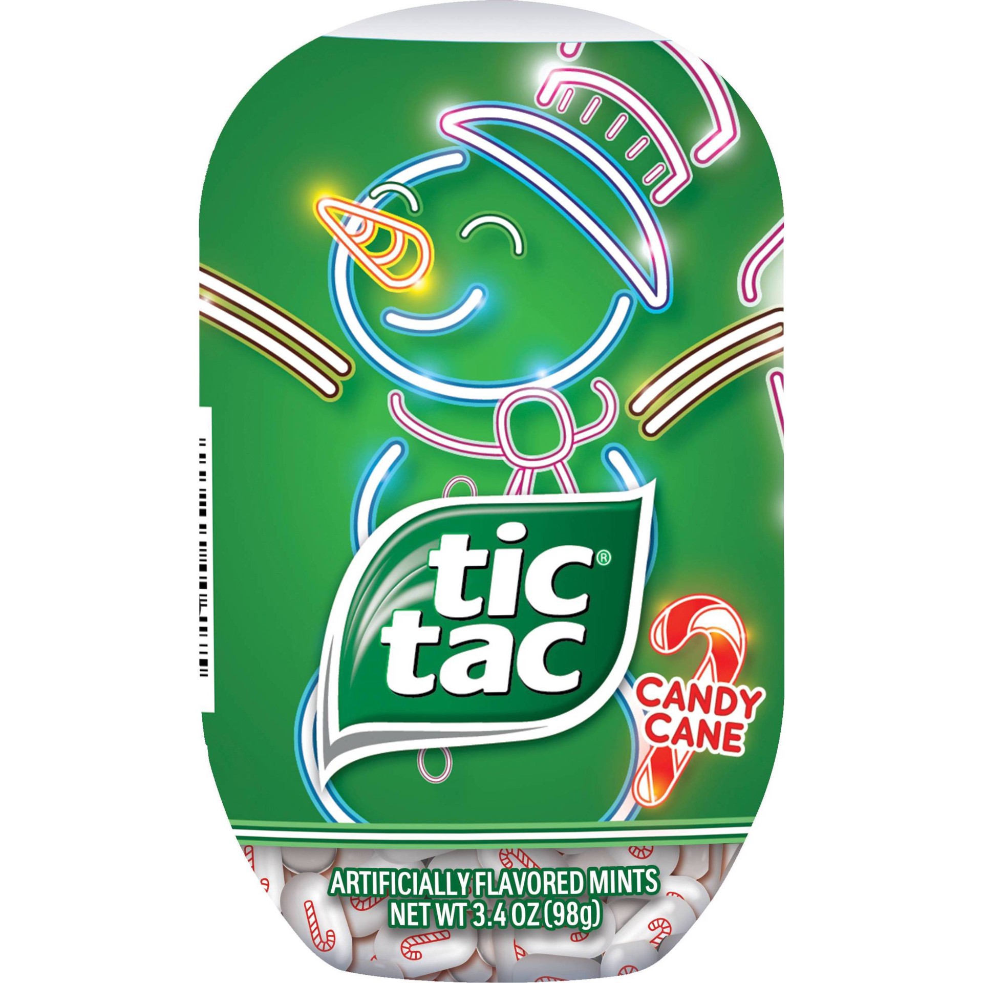 slide 1 of 4, Tic Tac Holiday Candy Cane Mints, 3.4 oz