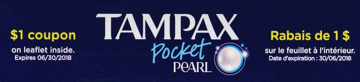 slide 2 of 5, Tampax Pocket Pearl Compact Plastic Tampons, 3 ct
