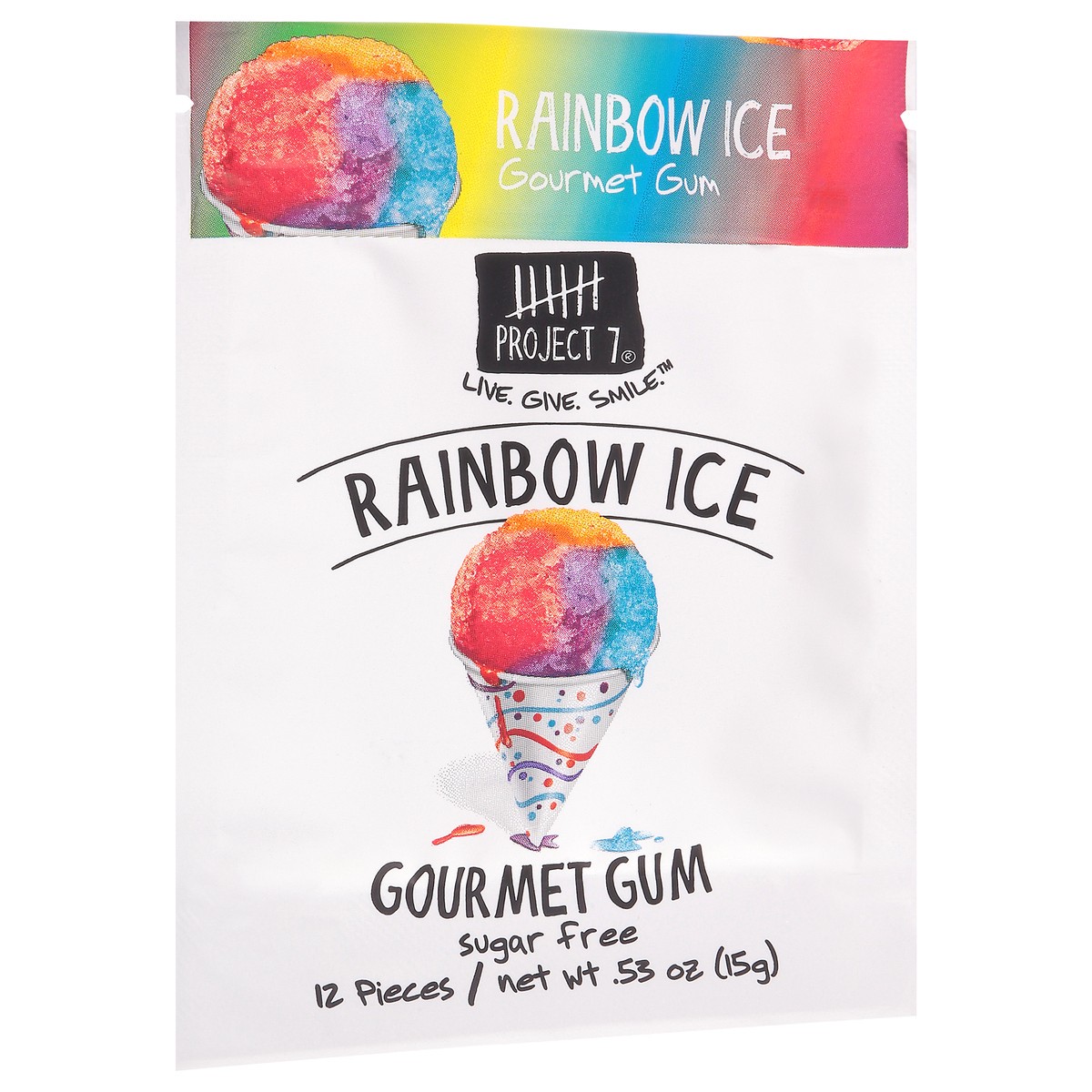 slide 2 of 9, Project 7 Sugar Free Rainbow Ice Gourmet Gum 12 ea, 12 ct