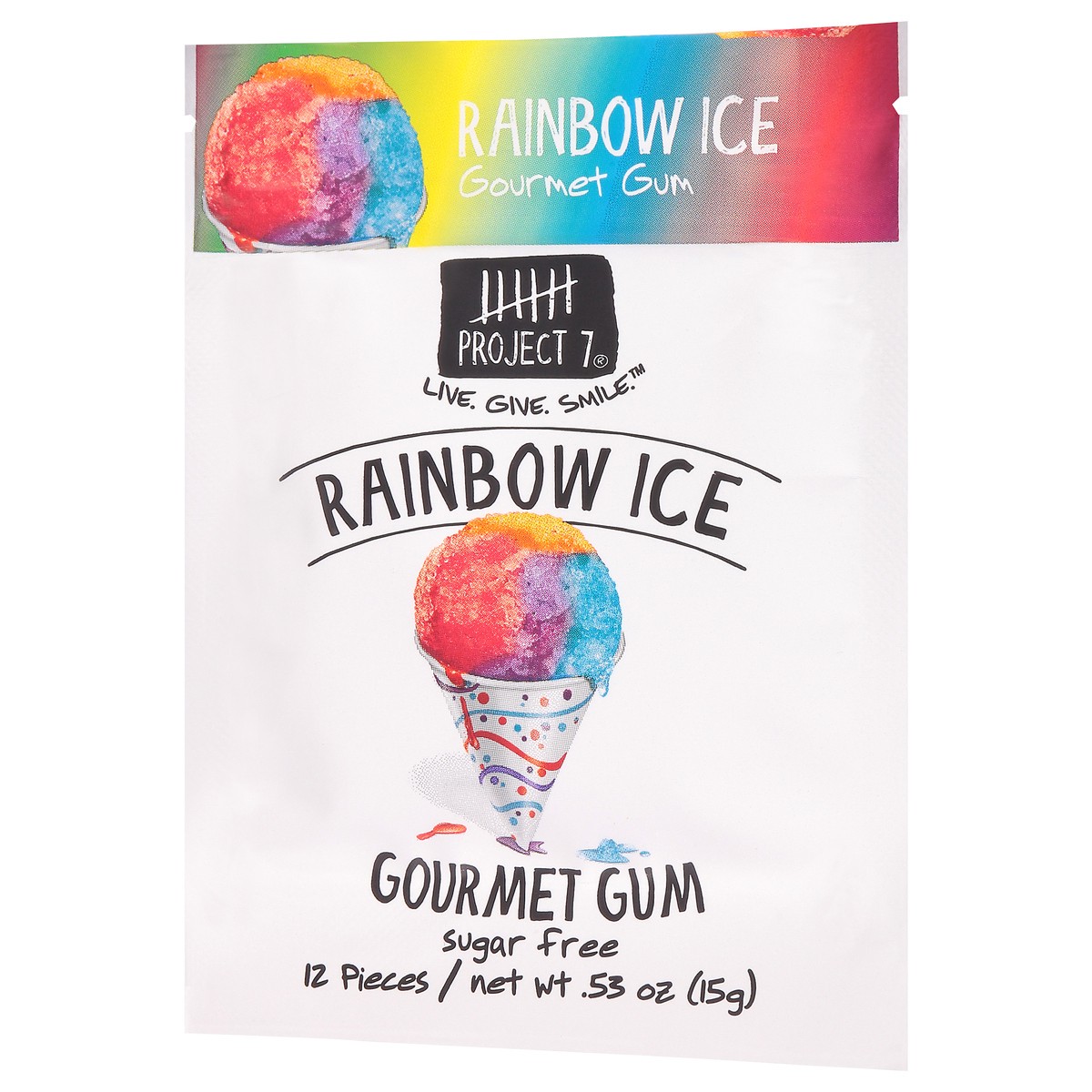 slide 3 of 9, Project 7 Sugar Free Rainbow Ice Gourmet Gum 12 ea, 12 ct