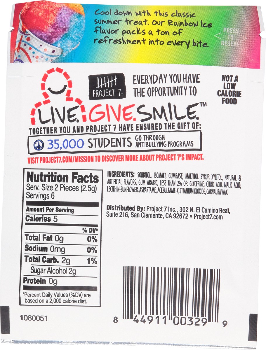 slide 5 of 9, Project 7 Sugar Free Rainbow Ice Gourmet Gum 12 ea, 12 ct