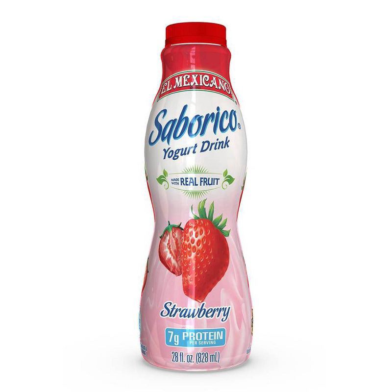 slide 1 of 1, El Mexicano Saborico Strawberry Yogurt Drink, 32 oz