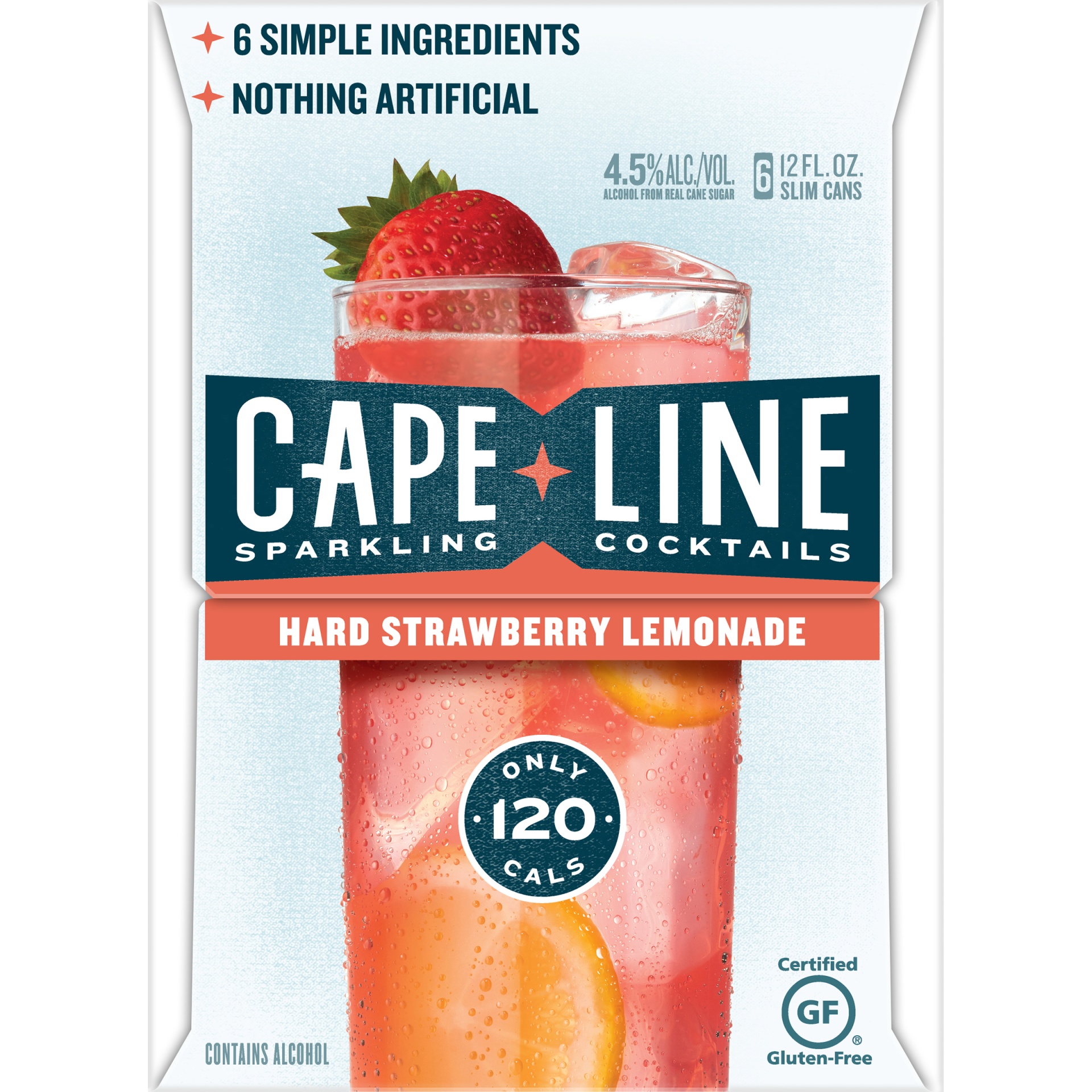 slide 4 of 6, Cape Line Hard Strawberry Seltzer Can, 6 ct; 12 fl oz