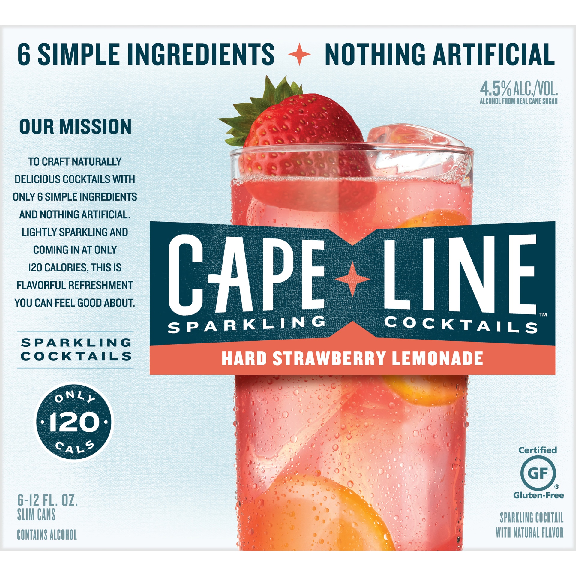 slide 6 of 6, Cape Line Hard Strawberry Seltzer Can, 6 ct; 12 fl oz