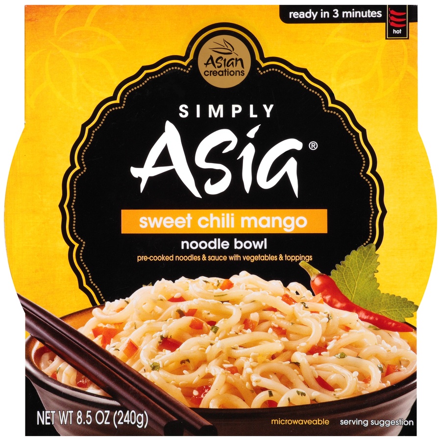 slide 1 of 1, Simply Asia Noodle Bowl, Spicy, Sweet Chili Mango, 8.5 oz