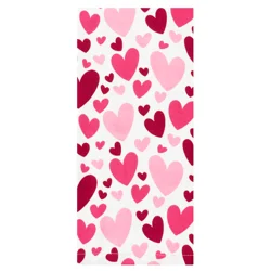 Meijer Corporate Seasonal MCS Tossed Many Hearts Print Dual Kitchen Towel, 16 in x 26 in