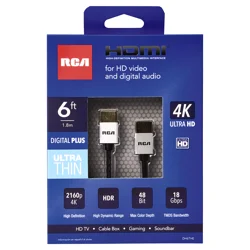 RCA Digital Plus Ultra Thin HDMI Cable 6 ft