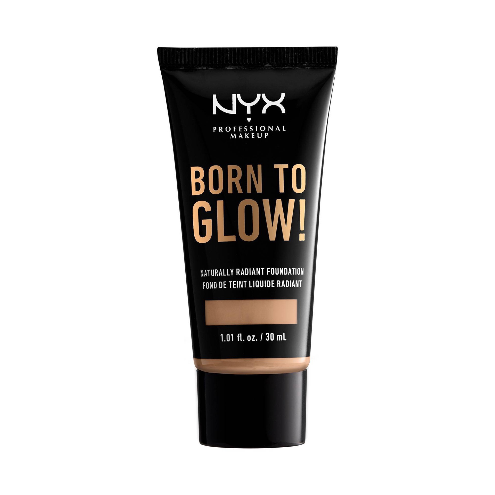 slide 1 of 5, NYX Professional Makeup Born To Glow Radiant Foundation Medium Olive, 1.01 fl oz