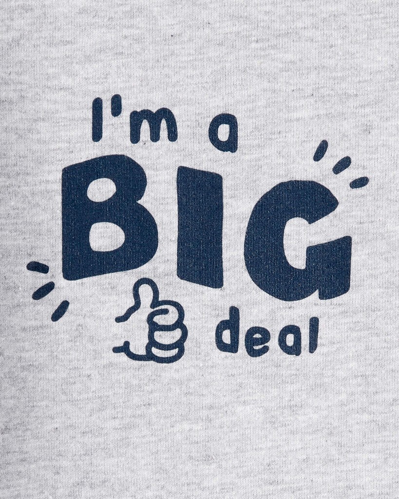 slide 2 of 2, Carter's Baby Boy Long-Sleeve Graphic Bodysuit - Grey Heather Grey 9M, 1 ct