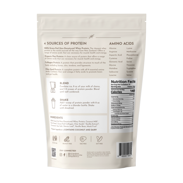 slide 3 of 5, Just Ingredients Van Bean Protein Powder, 1 ct