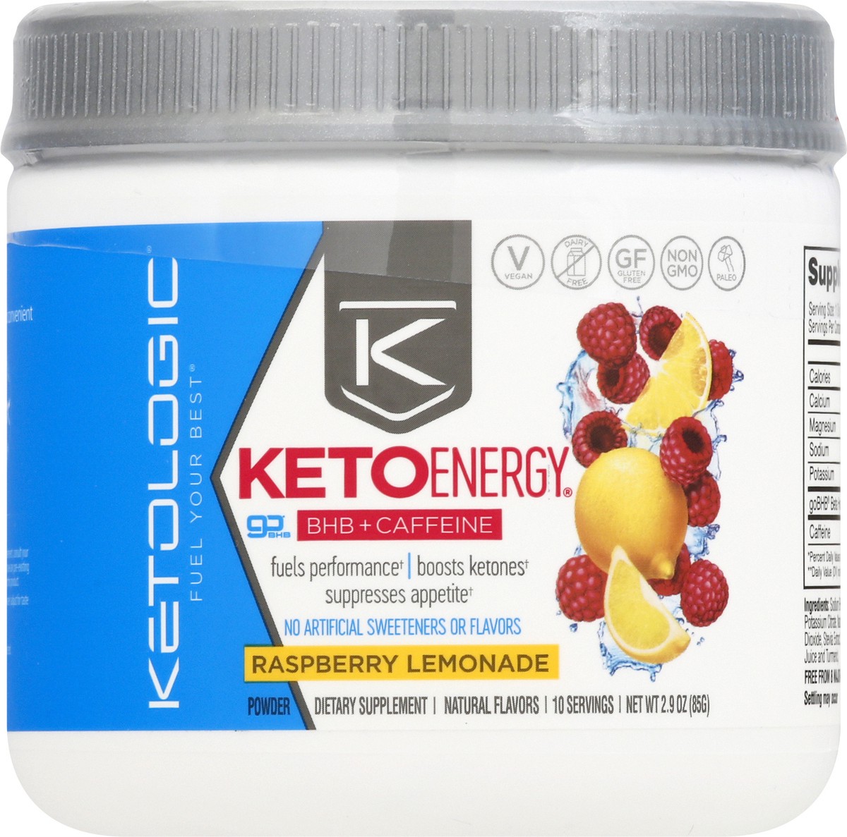 slide 7 of 9, KetoLogic Keto Energy Raspberry Lemonade Powder, 2.9 oz