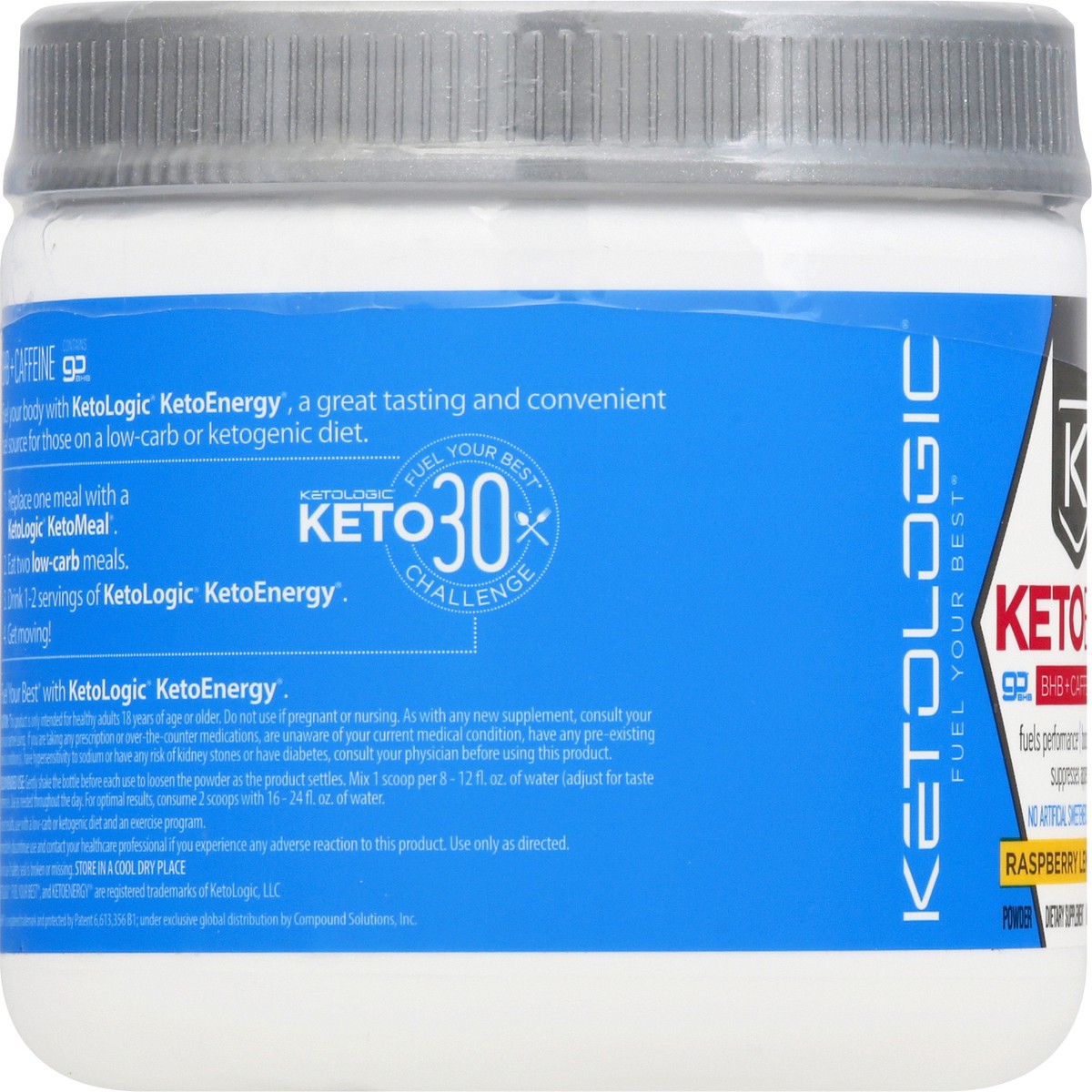 slide 4 of 9, KetoLogic Keto Energy Raspberry Lemonade Powder, 2.9 oz