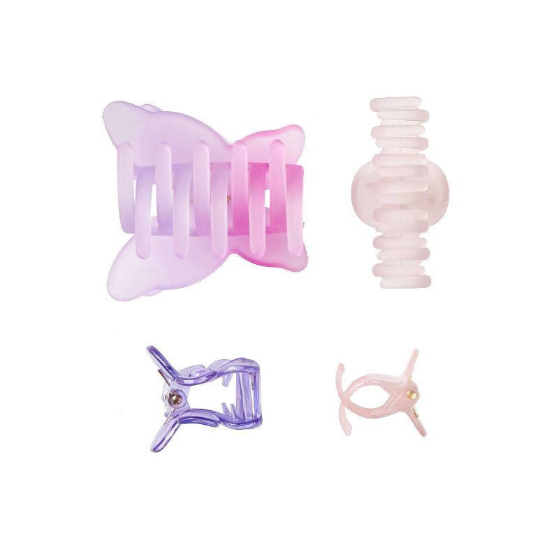 slide 3 of 6, scunci Mixed Claw Clips - 4ct, 4 ct