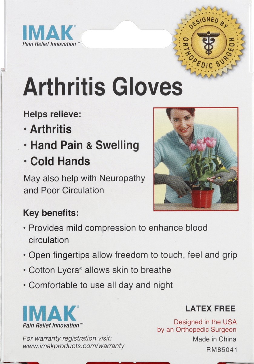 slide 5 of 5, IMAK Arthritis Gloves 1 ea, 1 ct
