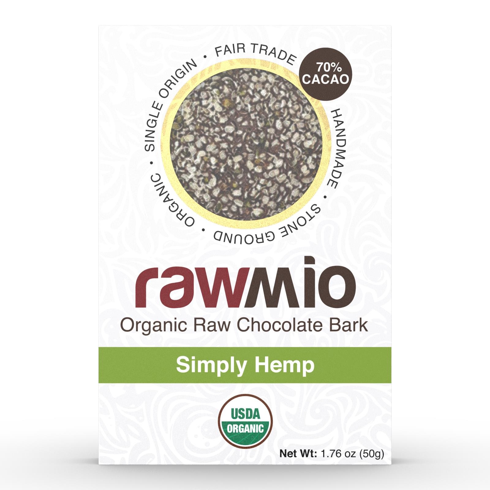 slide 1 of 1, Rawmio Simply Hemp Raw Chocolate Bark, 1 ct