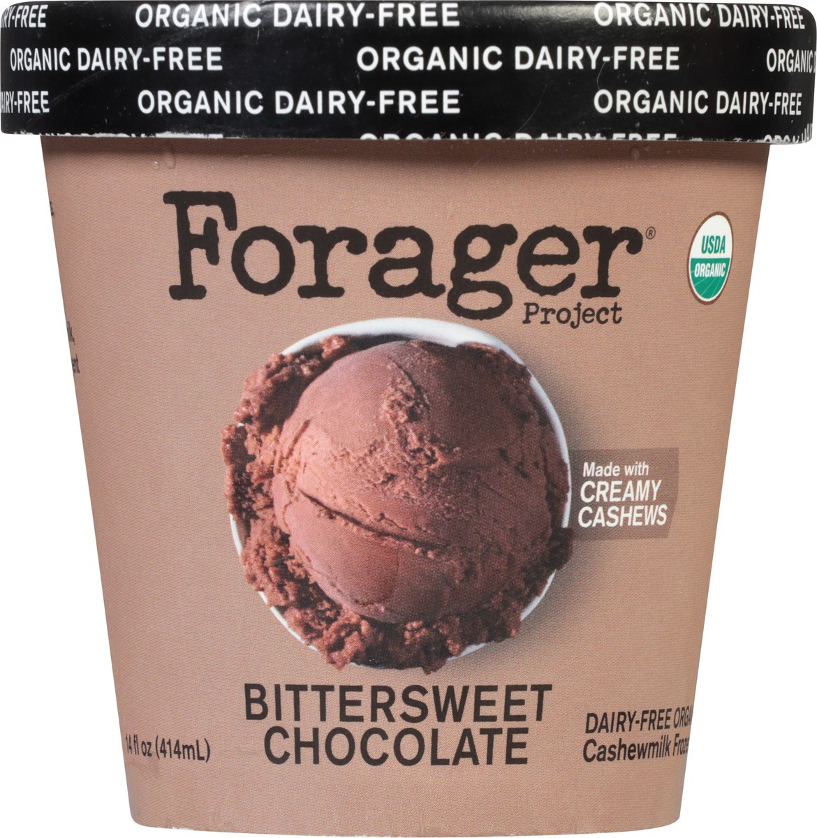 slide 4 of 9, Forager Project Bittersweet Chocolate Dairy-Free Organic Cashewmilk Frozen Dessert 14 fl oz, 14 fl oz