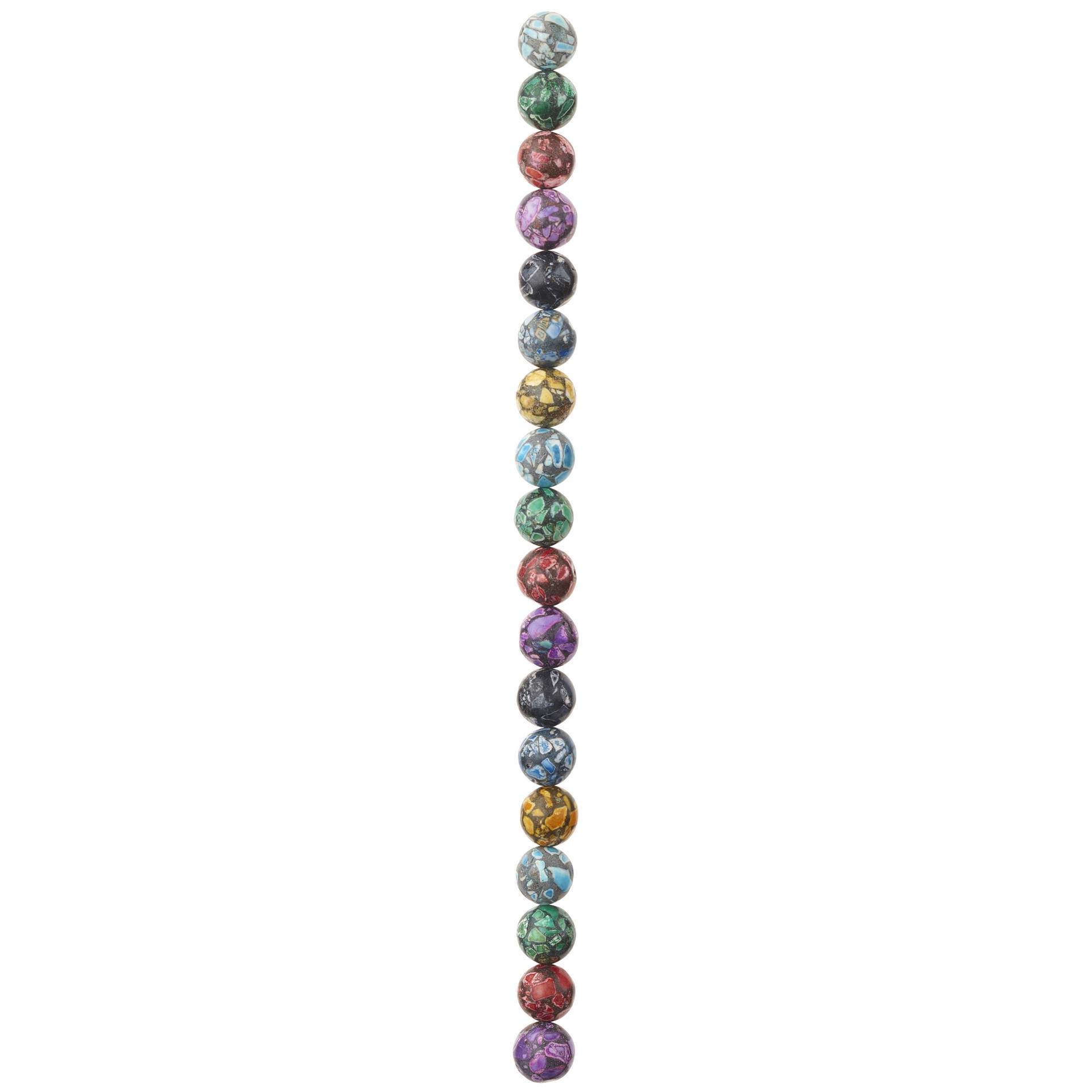 slide 2 of 3, Multicolor Howlite Round Beads, 10mm By Bead Landing, 10mm