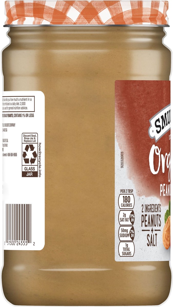 slide 4 of 8, Smucker's Organic Natural Creamy Peanut Butter, 26 Ounces, 26 oz