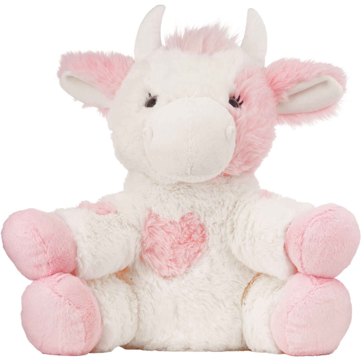 slide 1 of 1, TOYS Sitting Pink Cow Plush, 1 ct