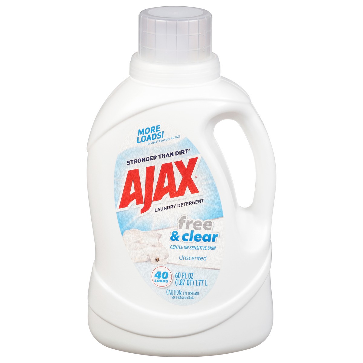 slide 1 of 12, Ajax Free & Clear Unscented Laundry Detergent 60 fl oz, 60 fl oz