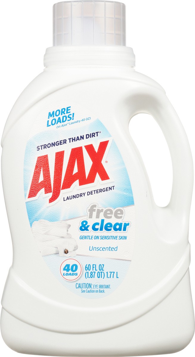 slide 7 of 9, Ajax Free & Clear Unscented Laundry Detergent 60 fl oz, 60 fl oz