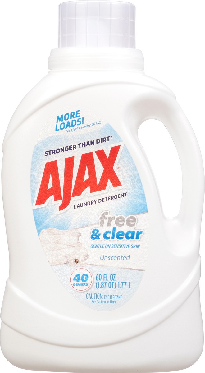 slide 11 of 12, Ajax Free & Clear Unscented Laundry Detergent 60 fl oz, 60 fl oz